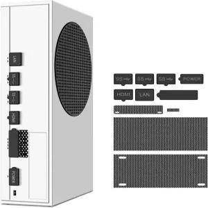 TNP Xbox Series S 메쉬 필터와 실리콘 포트 플러그가 포함된 더스트 커버 키트 프로텍터 액세서리 세트는