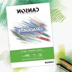캔손 graduate 드로잉패드 160g A4 색연필 콘테 작업 크로키북 캘리그라피북 a-D2385