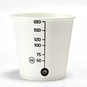 [하늘담다] 튼튼한 계량 눈금_곰 종이컵 6.5oz 184ml 1000개입 1박스