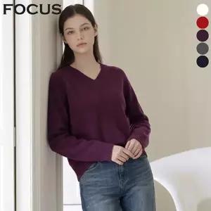 [포커스] 도톰 V넥 심플 니트_VF6F1KT2211