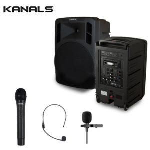 카날스 KANALS BK-1260 행사용 선거용 충전식 앰프 스피커 (무선마이크 2대 포함)