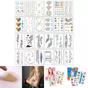 미니 타투 스티커 30종 페스티벌 헤나 판박이 문신/레터링/지워지는/흉터/상처/가리기/패션/학교/축제/클럽