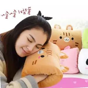 동물 캐릭터 쿠션 낮잠 베개 팔 받침 의자 등받이 사무실 휴식 수면 보조 인형