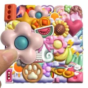 [룽스_65]PVC 노트북 스티커 이모지 날씨 리본 3D 50장