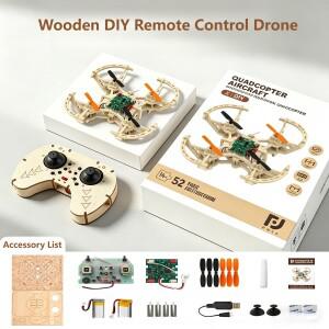 2026년 신형 나무 DIY 조립 드론  수제 원격 비행기 선물 장난감