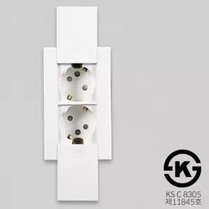가정용 스마트 디자인 안전커버형 매입2구 콘센트/콘센트2구/빌트인/방우형/콘센트/안전/카바/뚜껑/커버