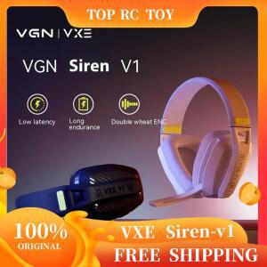 VGN VXE 사이렌 V1 게임용 헤드셋 Bluetooth 5.3/2.4g 마이크가있는 듀얼 모드 경량 헤드폰 컴퓨터 Esports