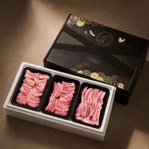 돼지 등갈비 선물세트 국내산 쑥돈 (600gX3팩)1.8kg