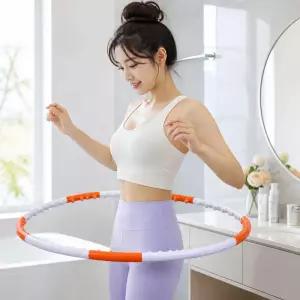 생활의 미쁨 가정용 홈트 돌기 훌라후프 웨이스트 뷰티라인 1.2KG 지압훌라후프