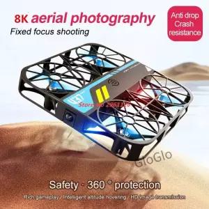 8K 미니 RC 드론 2.4G 6축 자이로 Wifi FPV HD 카메라 3D 플립 충돌 방지 구조 고도 유지 쿼드콥터 선물