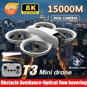 미니 드론 8K HD 카메라 장착 장애물 회피 기능 탑재 브러시리스 모터 FPV RC 비행기 성인 및 야외
