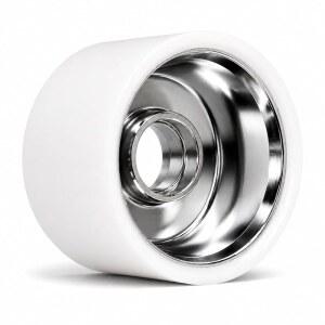 본트 울트라글라이드 실내 롤러 스케이트 휠, 63mm x 44mm 96A, 스피드, 잼 및 링크 스케이팅용, 알루미늄 허브(화이트, 4개 세트)