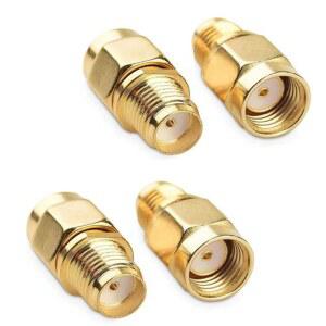 CORONIR 4PCS RF 동축 어댑터 SMA 암- RP-SMA 수 안테나용 무선 LAN 장치 케이블 WI-FI 안테나 신호 증폭기 리피터 햄 라디오 FPV 드론