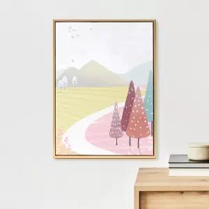 PL 초경량 액자 감성 일러스트 캔버스 액자(풍경F) (30x40cm) No5