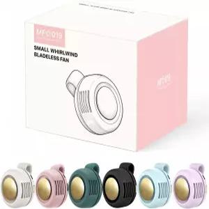 Ahuccf 휴대용 클립형 선풍기 미니 USB 충전식 360 회전 가능한 개인용 3단 무소음 블레이드리스 다양한