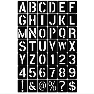 스텐실재료 알파벳 숫자스텐실 란우 42개세 diy 취미