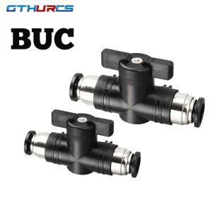 에어호스 BUC 4MM 6MM 8MM 10MM 12MM 푸시 밸브 퀵 전류 수동 인 커넥터 제한 핸드 공압 스위치