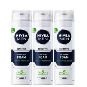 니베아 남성 면도용폼 센서티브 쉐이빙폼 200ml x 3개