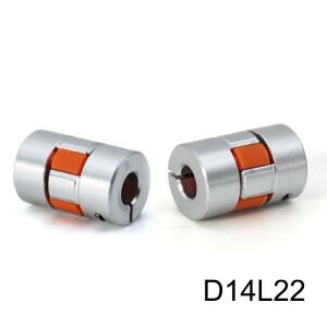 Plum 유연한 샤프트 커플러 D14L22 2 조 알루미늄 탄성 모터 인코더 커넥터 링 566.3578910mm