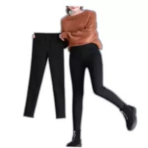 여성 슬림 기모바지 밴딩패츠 일자핏 스키니 융털
