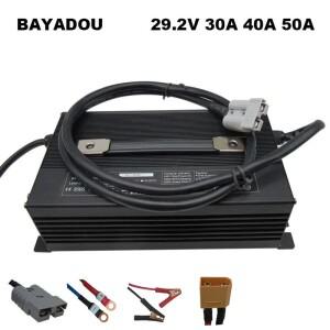 다리미 인산염 AGV 지게차 RV 에너지 저장 골프 카트 배터리 충전기 LiFePO4 고속 2000W 29.2V 50A 8S 24V