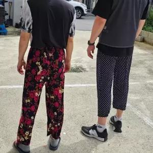 (올핀)할머니 몸빼 바지 꽃무늬 촌캉스 일바지