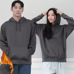 남녀공용 융털 기모 안감 후드티 점퍼 커플 오버핏 x-WFFQ7Q1 빅사이즈 후드집업