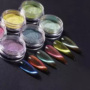 네일아트 컬러 자석파우더 6종 은하수 마그넷글리터 마그넷파우더 미러파우더 자석글리터 믹싱젤 z-WBC8D73