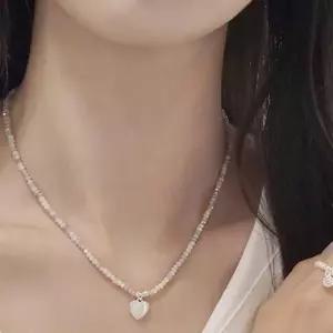 FN006 캣츠아이 합성석목걸이 화이트 x-WFFRBQE 패션목걸이 하객패션