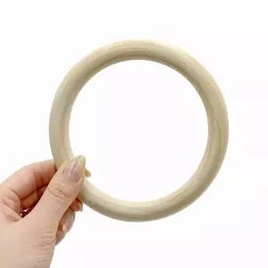 우드링 12.5cm 마크라메 나무링 우드고리 부자재 비즈공예재료 플랜트행잉 x-WE1D84E 뜨개재료 손뜨개