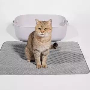 고양이 벌집 모래매트 그레이 55x75cm 강아지배변패드 화장실매트 발판 h-WFJ1I3J