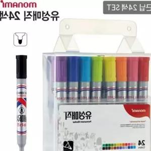 모나미 칼라 유성매직 24색 둥근닙 41101 학용품 x-W7415B1 문구 사무용품