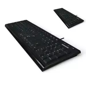 sh) 키보드 SPA-JKA1BUB 블랙 USB 106키 부드러운키보드 저소음유선키보드 저소음키보드 유선키보드