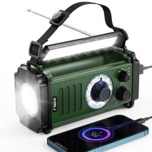 10000MAH / 37000MWH 비상 무전기 태양광 손잡이 NOAA AM FM 기상 4가지 충전 방식 폴리머 배터리 손전등 및 독서등 SOS 경보 비상용 휴대폰 충전기
