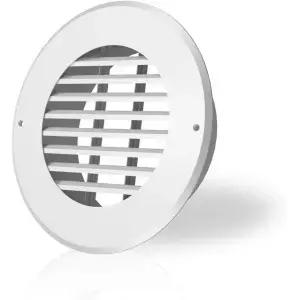 AC 인피니티 월마운트 덕트 그릴 벤트 6인치 화이트 스틸 HVAC 커버 공기 흡입 배기 난방 냉방 재배실 및