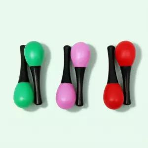두온달 유아용 마라카스 핑크 리듬악기 쉐이커 흔들이악기 이중마라카스