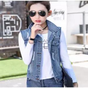 F1572/기본스타일 청조끼/빈티지데님조끼/베스트/Vest