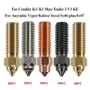 Creality K1 Max Ender 3 V3 KE CR-M4 Vyper Kobra Sovol SV06 plus/SV07 용 바이메탈 도금 구리 경질 강철