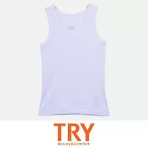 트라이 면 100 고급 순면 소재 백색 남아동 런닝 남아 속옷 아동