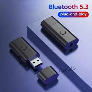 업그레이드 블루투스 5.3 수신기 듀얼 USB/AUX 어댑터 플러그 앤 플레이 자동차 음악 송신기 PC TV 홈