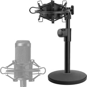 Desk AT2020 스탠드 오디오 테크니카용 조절식 금속 테이블 마이크 및 쇼크 마운트 포함 AT2020USB