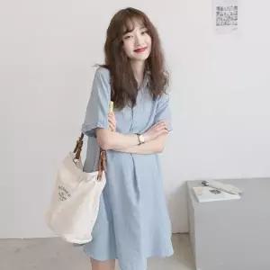 임산부 반팔 루즈핏 빅사이즈 여름 원피스 셔츠 빅사이즈 임산부 스타일