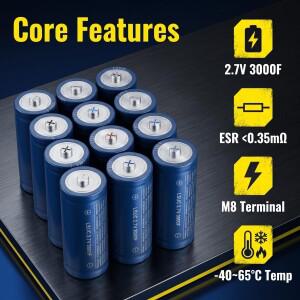 2.7V 3000f  DIY 12V 24V 48V 슈퍼 패러드 커패시터 전기 자동차 시동 전원 스폿 용접 기계 컨테이너 AA