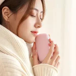 듀라맥스 휴대용 손난로 충전식 10000mAh 핑크 보조배터리 양면발열 DMO-009