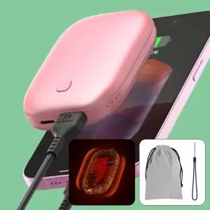 손날로 충전용 충전식 손난로 충전형 휴대용 전기 손난로 전자 핫팩 보조배터리 5200mah