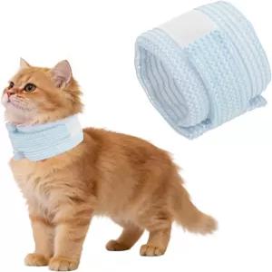 PETAXCELL 고양이 목 콘 용 칼라 통기성 조절식 보호대 메쉬 XS 6.3-8.7인치 블루 소형 및 중형견 강아지