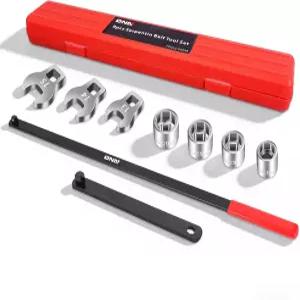 DNA MOTORING 9개 세트 서펜타인 벨트 설치 및 제거용 텐셔너 렌치 케이스 포함 자동차 정비 TOOLS-00538