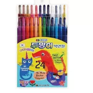 지구화학 투명이색연필 24색 기타필기도구 학용품 크레용 수채화 사무 문구 h-WFLN5GK