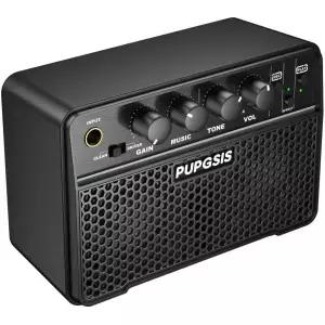 PUPGSIS 휴대용 미니 기타 앰프 여행용 블루투스 연습 증폭기 6.0 가정 및 여행 연습용 클린/오버드라이브