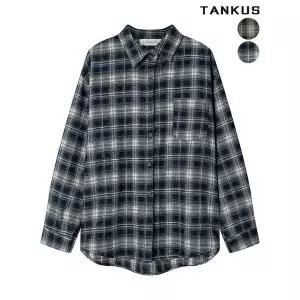 [탱커스]스탠다드 체크 오버핏 셔츠
